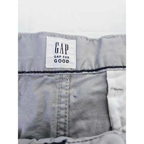 GAP Gray Men’s Flat Front Gray Shorts Size 36 - Picture 2 of 9